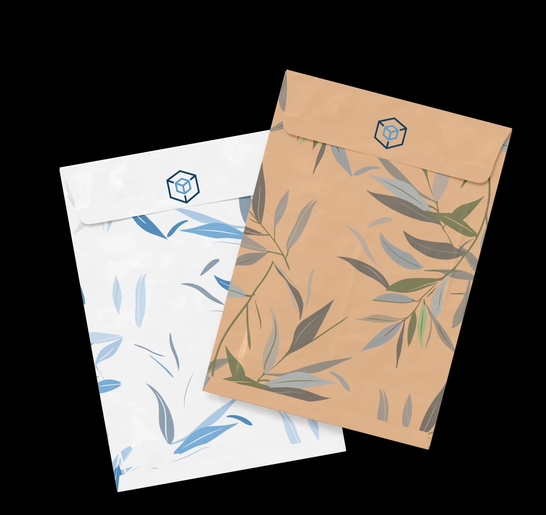 Kraft and White Paper Mailer in 1,2, or 3 Colors.svg
